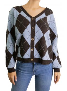 Cardigan fantasia scollo a V 